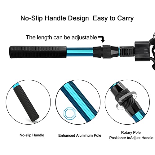 Collapsible Telescopic Pole Fishing Net - Folding Extend Rubber Coated Freshwater Saltwater Landing Net For Trout Bass Steelhead Salmon Kayak (Sd-139S(1.1M)) #TOP4