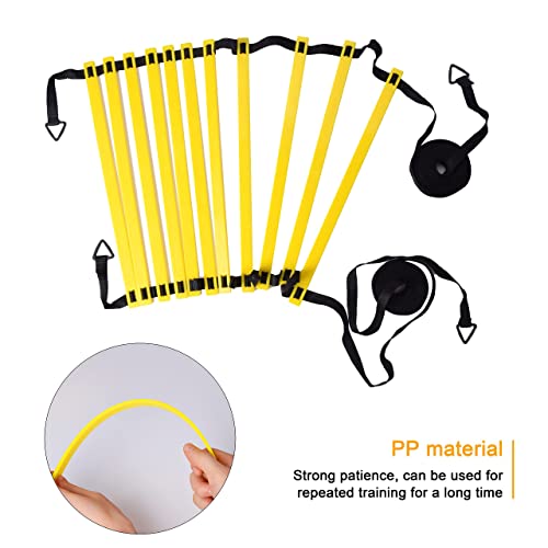 YSBER Agility Ladder Football Training Equipment Set 6M-12-Heavy Plastic Ladder,10 Disc Cones and 4 Nail, Used for Football, Tennis and Boxing Training - Image 4