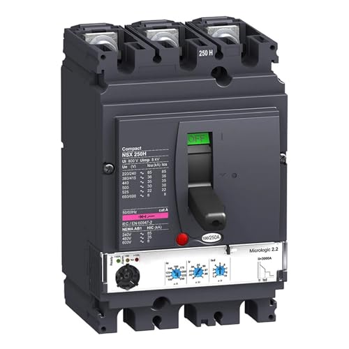 Disjoncteur NSX250H Micrologic 2.2 protège vos circuits industriels 250A 70kA