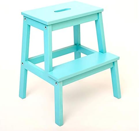PABBUC Ladder Folding Step Stool Ladder Stool for Kids 2 Steps Wood Foot Stools Adult Stepladder Portable Shoe Bench Flower Rack，Indoor Kitchen Bathroom (Color : #1)