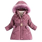 Chaquetas acolchadas con forro polar para niñas, abrigo cálido para