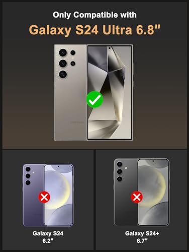 Image of Vihibii PC For Samsung Galaxy S24 Ultra Back Cover With Slide Camera Cover & Card Holder (4 Cards) & Kickstand, Hard Case For Galaxy S24 Ultra, Rose Gold