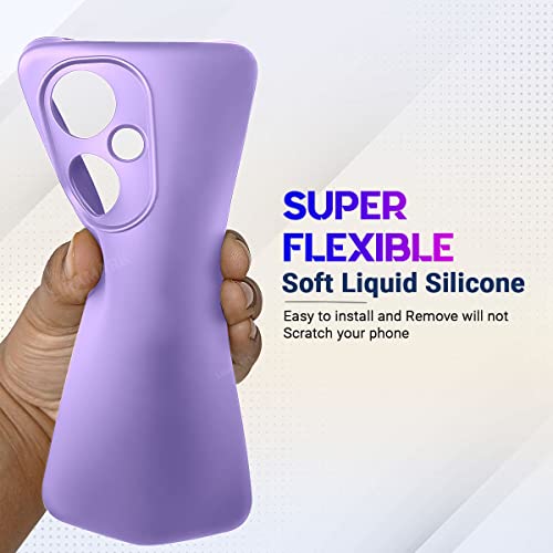 Image of LIRAMARK Liquid Silicone Soft Back Cover Case for OnePlus Nord CE 3 Lite 5G / 1+Nord CE 3 Lite 5G (Lavender)