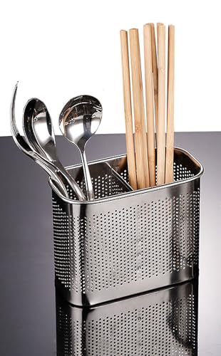 箸立て お箸入れ カトラリースタンド はしたて 箸置き はし立てフォーク スプーン ラック カトラリーポケット カトラリー入れ カトラリーケース キッチンラックフック付きキッチン用品収納 (2格タイプ)