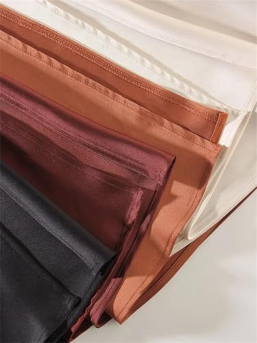 Women's High Waist Long Satin Skirt for Office Daily Wear Side Slit Maxi Pencil Skirt3