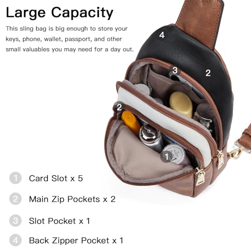 Image of Telena Crossbody Bags for Women Leather Cross Body Sling Bag for Woman Travel
