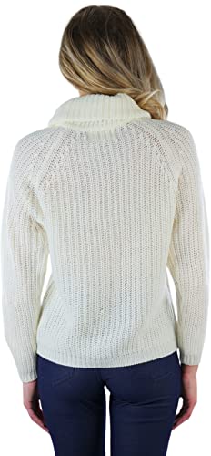 Image of ToBeInStyle Women's Classic Knit Fold Over Turtleneck Pullover