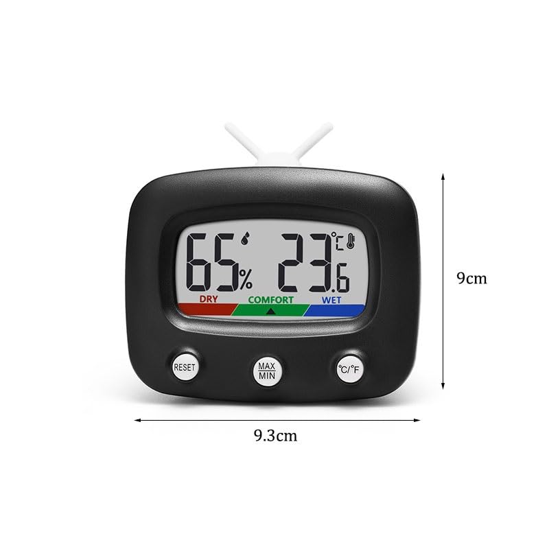 ABS Digital Electronic Thermometer Hygrometer Color Screen Household