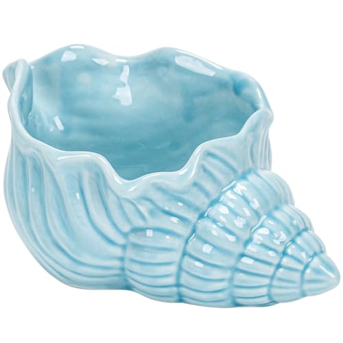 Cendrier conque en céramique et bol à collation design océan