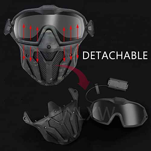 Masque airsoft lunette détachable protection paintball chasse