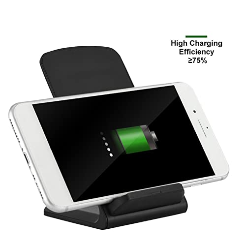 VELATEMOR Schnelles Kabelloses Standladegerät, Halterung, Mehrstufiger Schutz, Universelle Kompatibilität, für Telefone, Tragbar, Ladedock-Pad