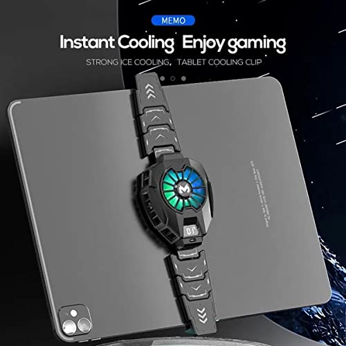 Inder MEMO Tablet Gaming Cooler DL05, iPad Tablet Phone Radiator,Semiconductor Gaming Cooling Fan Tablet Cooler with RGB light for Gamer