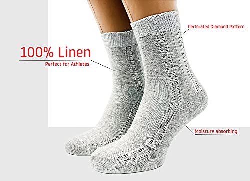 Women's Thin Breathable Organic Linen Socks2