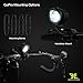 BRIGHT EYES 1800 Lumen Bicycle Light Set - The Stamina - Super Bright Headlight w/Quad Cree Technology and Light Weight Military Grade Nylon Shell - Free USB Rechargeable Taillight