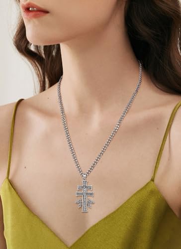 Cruz de Caravaca Plata 925 Colgante Religioso Amuleto