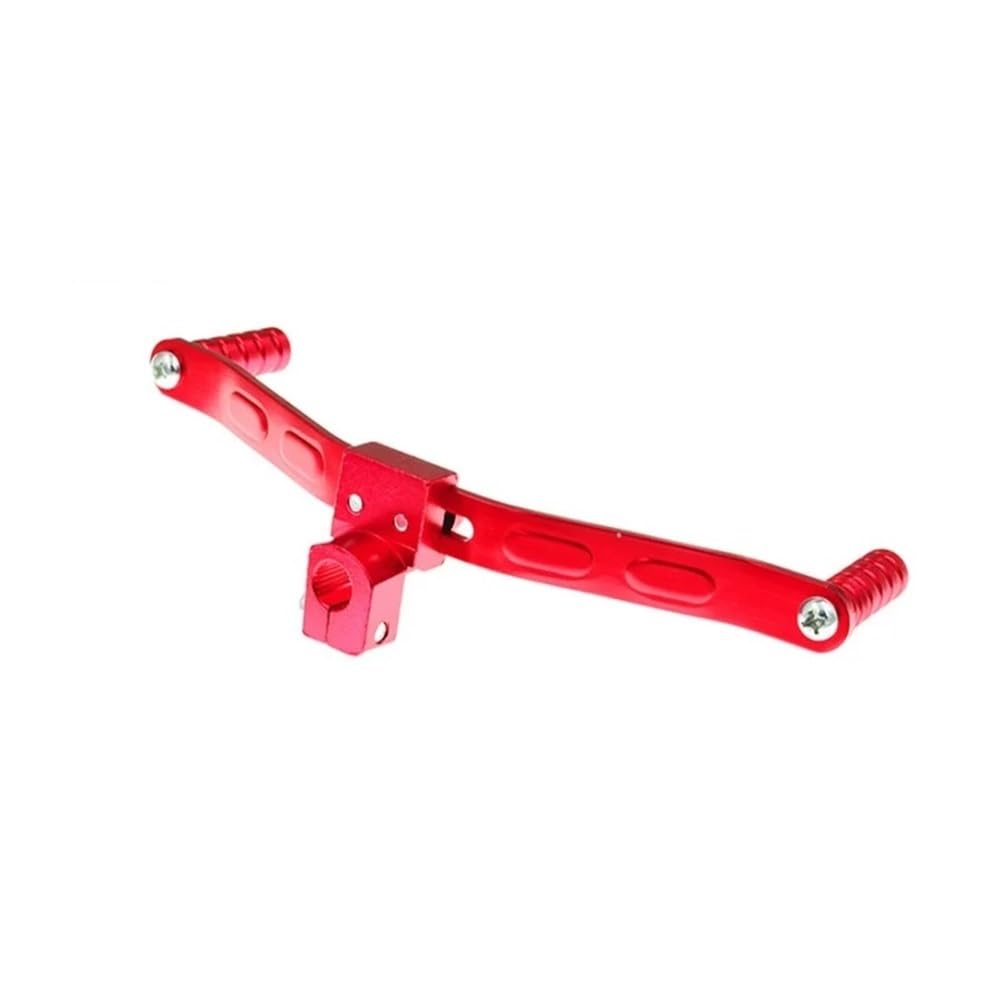 Teknui Red Motorcycle Gear Lever Motorcycle Folding Gear Shifter Shift Lever Gearshift Universal Fit For Atv Dirt Bike Moped Scooter For