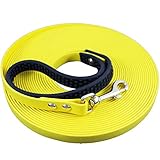 Sehr gut sichtbar BioThane Schleppleine 5,00 Meter Neon Gelb 19 mm breit