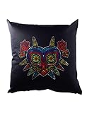 Dimensions : 37 x 37 cm Urban Backwoods Mexican Majora\'s Mask Oreiller Coussin décoratif