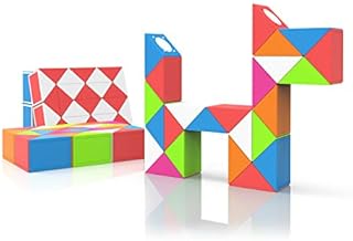 ROXENDA Magic Snake z 24 Segmentami, 3D Magic Snake Cube - Puzzle Games Zabawka IQ dla Dzieci i Dorosłych - 1 Opakowanie (24 Segmentami, Wielobarwność)