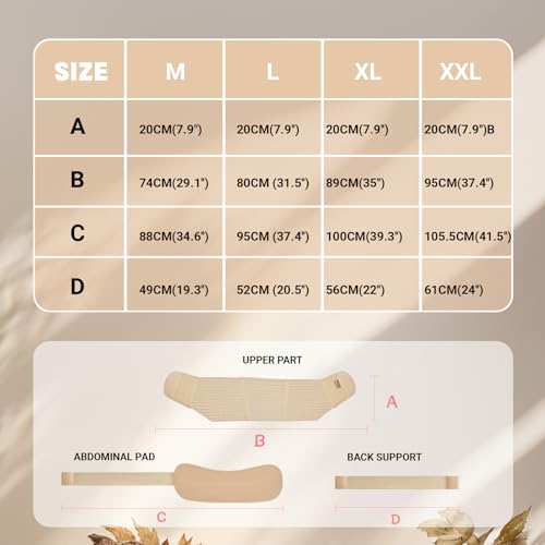 ACCUBIO Maternity Belly Band for Pregnant Women, Maternity Belt, Pregnancy Belly Support Band for Abdomen,Breathable and Adjustable Belly Brace, Relieve Waist and Back Pain (Large)