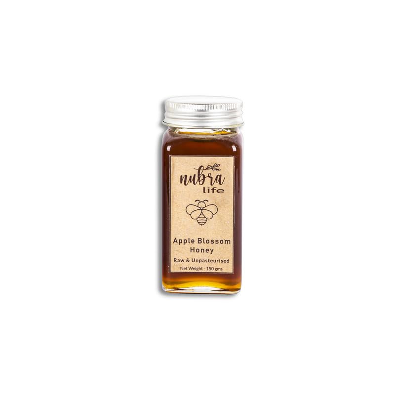 NubraLife Pure Apple Blossom Honey – 100% Natural, Aromatic Honey for Immune Support & Healthy Sweetening (150g)