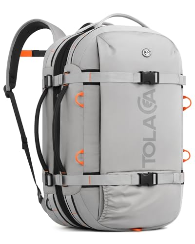 Tolaccea 40-50L Travel Laptop Backpack with 3 Carrying Ways