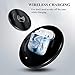 Happypapa Case Designed for Apple AirPods 2 & 1 Full Protective Case Cover with Keychain Cute Girls Men Durable Shockproof Anti Lost Case for Airpods Charging Case (Ice Blue Marble)