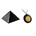 Produktbild MyHomeLux Schungit Set Schungit Pyramide 5 cm + Schungit Anhänger Blume des Lebens Halsband Anhänger Schmuck authentische Steine aus Karelien
