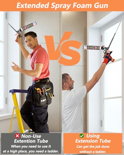 Sonpen PU Schaumpistole, Bauschaumpistole mit Teflonbeschichtete, Schaumpistole Bauschaum Brunnenschaum - Kein Verstopfen Leichte Reinigung, Bauschaum Gun für Haus Zum Abdichten Füllen