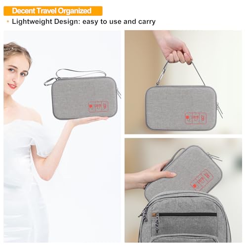 Image of Elonbo Diabetic Supplies Travel Case, Glucose Meter Portable Storage Bag, Diabetic Care Kits Organizer Holder, Diabetic Supply Carrying Case for Glucose Meter Insulin Pen Blood Sugar Test Strips,Grey