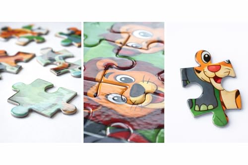 Image of 3 in 1 Animal, Bird Theme Jigsaw Puzzle Set for Kids I 54 Pieces Each I Ages 4+ I Premium Category I Size 33x23 CM I Educational Learning I Cognitive Developement