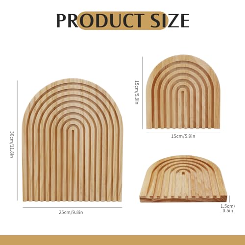 Tabla para cortar de madera decorativa 2 piezas miniatura 2