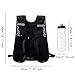 predolo Hiking Vest Pack with 500ml Water Bottle Nylon Daypack for Men and Women, Black