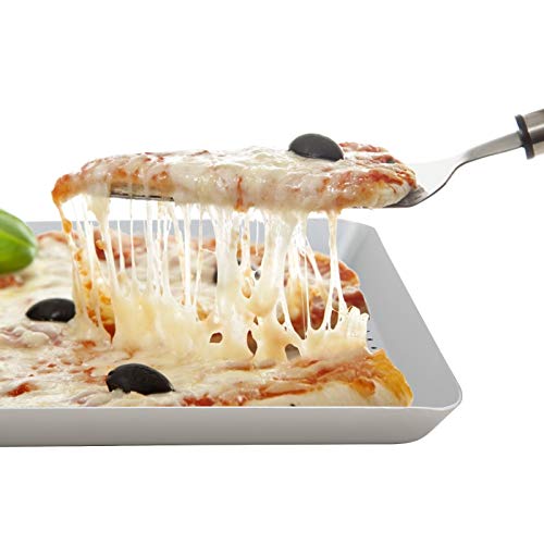 Beasea 11.8inch Square Aluminum Alloy Pizza Pan