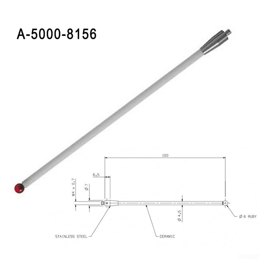 CMM Taststift 6mm Kugel 150mm Porzellan A-5000-8156 Porzellan CMM Messsonde 6mm Rubin 150mm Länge Koordinatenmessgerät Taststift 6mm für Industrie CMM für stylus 150mm Lang 6mm Kugel Verschleißfest