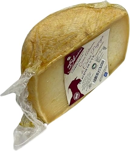 Queso de Cabra Payoya Semicurado en Aceite de Oliva | 1/2 Pieza Gran Formato 1 kg Aprox | Maceración Lenta en AOVE y Textura Ultra-Cremosa | Edición Limitada 'De Orza' | 100% Raza Autóctona