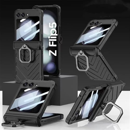 Coque Samsung Z Flip 5 noir mat idéale pour appels vidéo mains libres