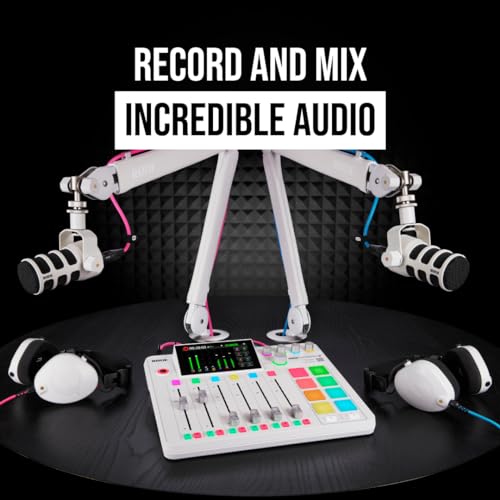 Image of RODE RODECaster Pro II All-in-One Production Solution for Podcasting, Streaming, Music Production and Content Creation (White)