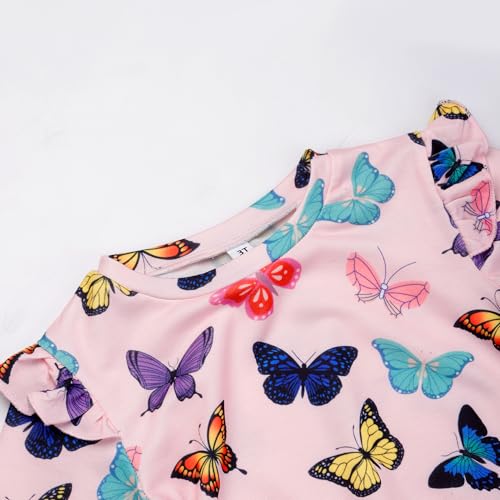 Image of RETSUGO Little Girls 2 Piece Clothing Sets Toddler Unicorn Sweatshirts and Leggings Cotton Fall Winter Casual Outfits 3-8T