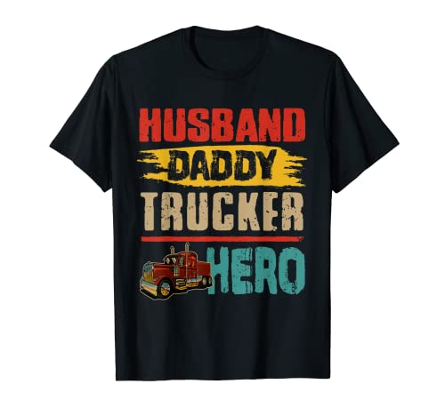 Costume vintage Husband Daddy Trucker Hero Proud Men Family T-Shirt