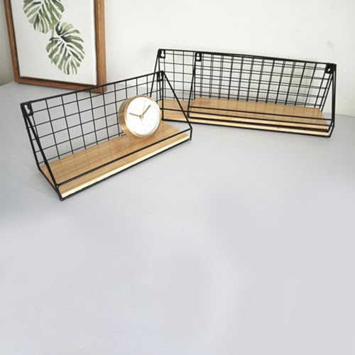Perchero de pared de hierro negro sin perforaciones para el hogar 5
