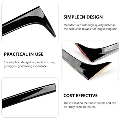 CLISPEED 2Pcs Abs da Janela Traseira Spoiler Lateral da Asa Do Friso Decoração Exterior Do Carro Com