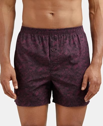 Image of Jockey 8222 Men Super Combed Mercerized Cotton Woven Printed Inner Boxers with Ultrasoft and Durable Inner Waistband (Pack of 2, Colors & Prints May Vary)