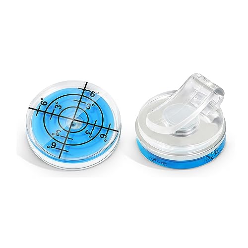 ゴルフ マーカー 水平器 ゴルフ 水平器 高精度 目盛り付き 丸形 設定不要 マグネット式 水平器マーカー 水準器 磁気ボールマーカー 帽子クリップ 小型 丸形 傾斜 測定 おしゃれ ゴルフ用品 父の日 敬老の日 ゴルフ ボール マーキング ツール (ブル