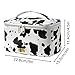 Meiyuuo Makeup Bag Large Cosmetic Bags for Women Girls Cute Travel Zipper Pouch Toiletry Organizer for Beauty Essentials Waterproof (Cow Print)