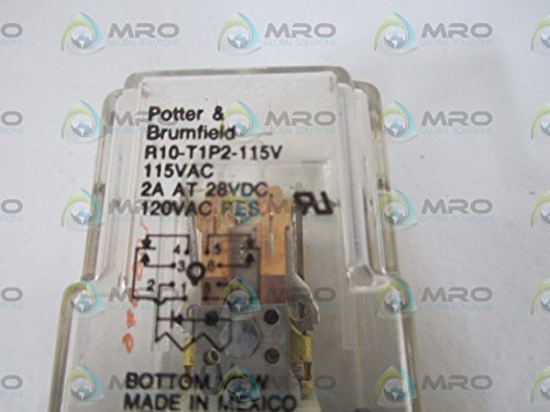 TE CONNECTIVITY/POTTER & BRUMFIELD R10-T1P2-115V Power Relay, DPDT, 115VAC, 3A, Plug in