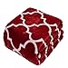 Valerian Luxury Velvet Super Soft Light Weight Blanket Prints Fleece Throw - All Year Round Home Decor, Fuzzy Warm and Cozy Throws, Couch and Gift, 50 x 60 inch, Quatrefoil Burgundy