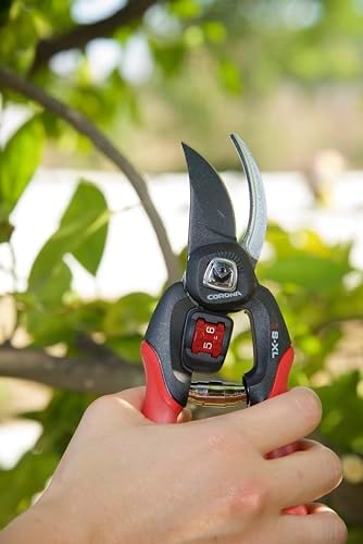 Corona Clipper BP 4214D Flex Dial Bypass Pruner With Comfort Gel Grips, 3/4 Inch, Red/Black - Thumbnail 4