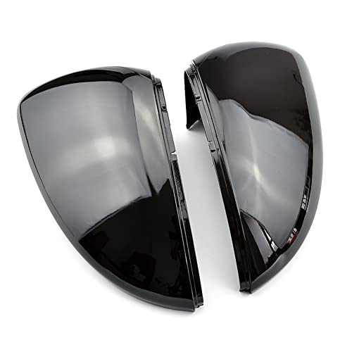 1 paire de coques de rétroviseur de voiture - Coque de rétroviseur latéral de remplacement pour V-W Beetle CC Eos Passat (noir) Cover
