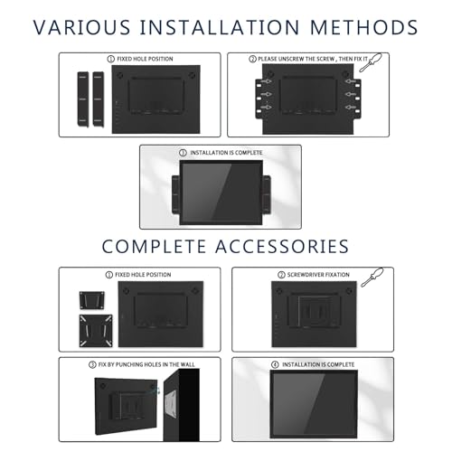 Image of VSDISPLAY 15'' 1024x768 LCD Monitor 4:3 Aspect Ratio with H /D /VGA /DVI Input | Metal Housing,for Industrial /Gaming Extra Monitor